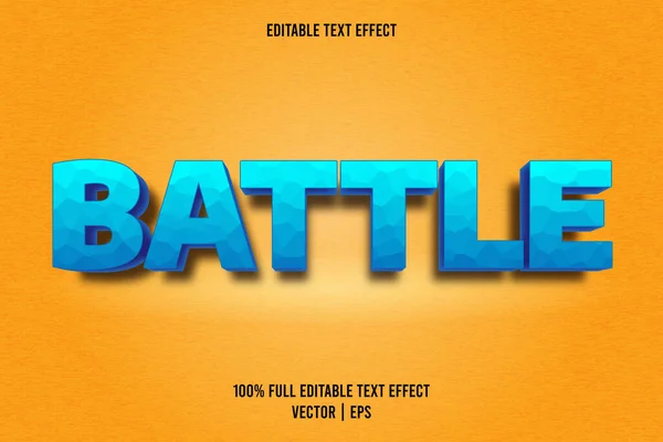 Batalla Editable Efecto Texto Estilo Dibujos Animados — Vector de stock