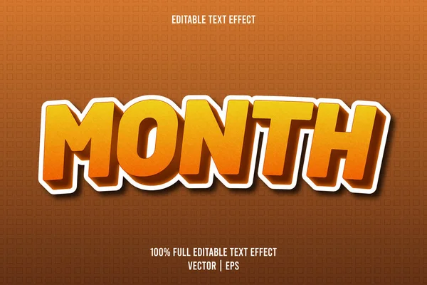 Month Editable Text Effect Comic Style — Stock Vector