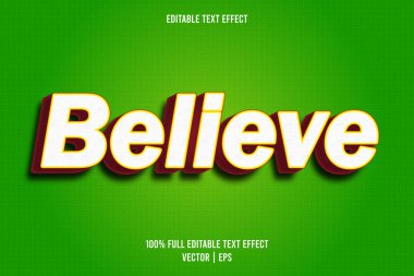 Düzenlenebilir metin efekti biçimine inan