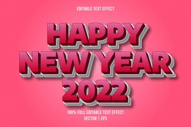 Yeni yıl düzenlenebilir metin efekti tarzınız kutlu olsun