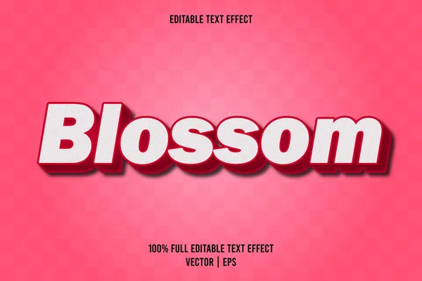 Blossom Editable Estilo Dibujos Animados Efecto Texto — Vector de stock