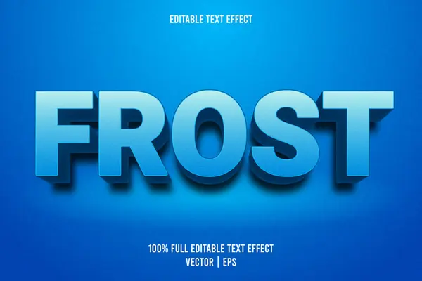 Frost Efecto Texto Editable Relieve Estilo Dibujos Animados — Vector de stock