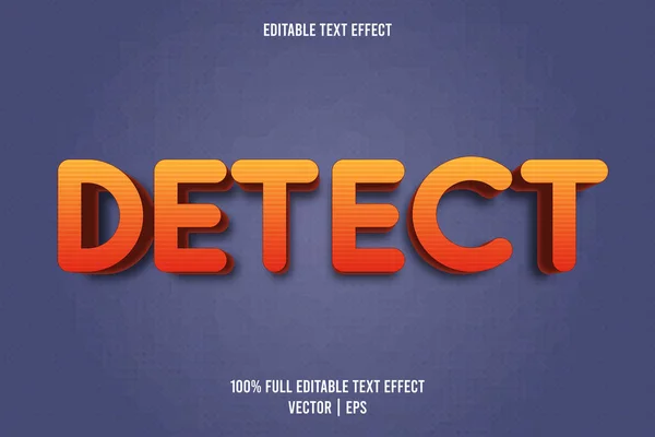 Detectar Estilo Dibujos Animados Efecto Texto Editable — Vector de stock