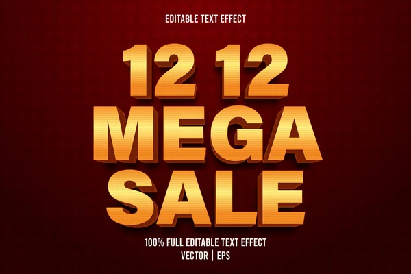 Mega Verkauf Editierbaren Text Effekt Retro Stil — Stockvektor