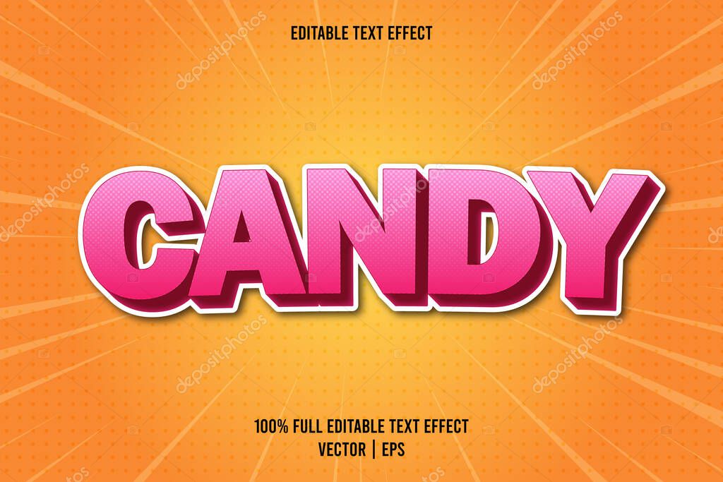 Candy editable text effect comic style