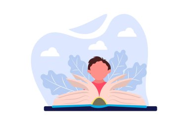 Dünya Kitap Günü Düz Tasarım İllüstrasyonu