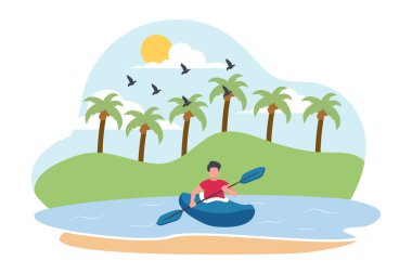 Haftasonu Etkinliği Düz Tasarım Çizimi