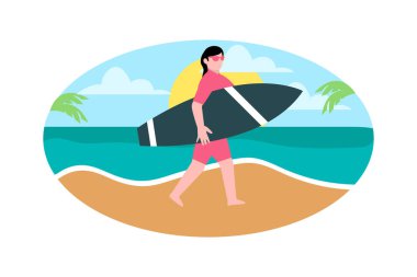 Haftasonu Etkinliği Düz Tasarım Çizimi