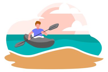 Haftasonu Etkinliği Düz Tasarım Çizimi