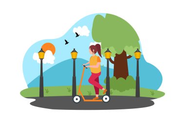 Haftasonu Etkinliği Düz Tasarım Çizimi