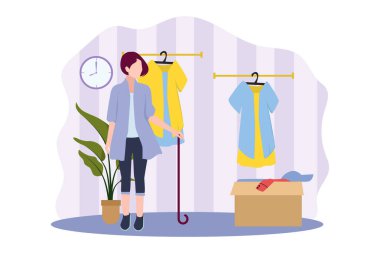 Moda Düz Tasarım Çizimi