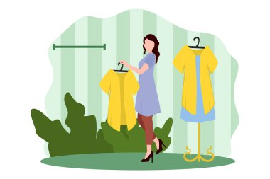 Moda Düz Tasarım Çizimi