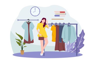 Moda Düz Tasarım Çizimi