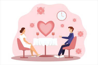 Düğün Düz Tasarım Çizimi