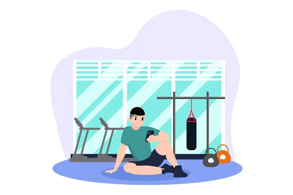 stock vector Workout Flat Design Illustration