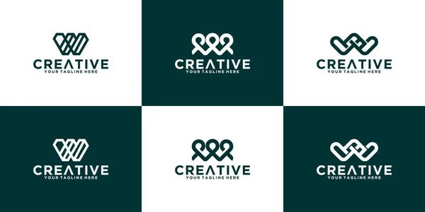 Anfangssatz Buchstaben Logo Design — Stockvektor