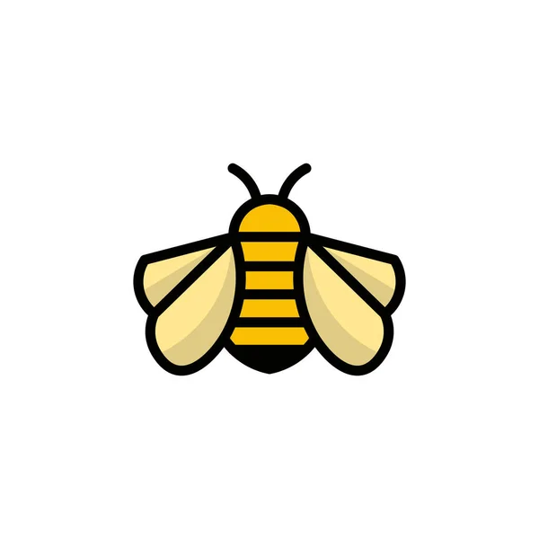 Honey Bee Logo Vector Inspiration White Background — Stock Vector