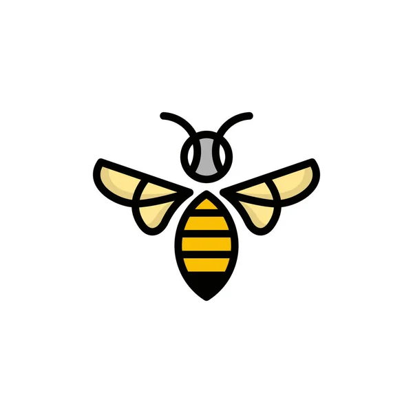Inspiracja Wektorem Logo Pszczoły Żuk Wysysający Miód — Wektor stockowy