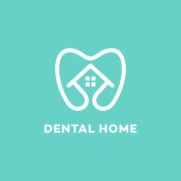 Inspiração Vetor Logotipo Dental Casa —  Vetores de Stock