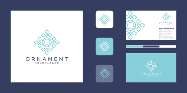 Güzellik, kozmetik, yoga ve kaplıca için minimalist zarif çiçek logosu. logo tasarımı ve kartviziti