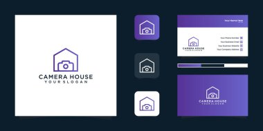 kamera evi çizgisi sanat tarzı ve kartvizit