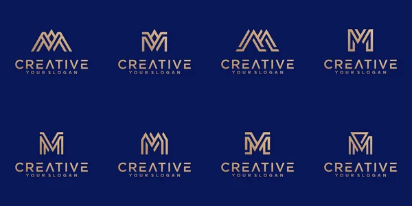 Set Von Kreativen Buchstaben Logo Vorlage Icons Für Finanzwirtschaft Beratung — Stockvektor