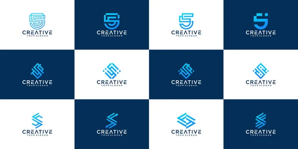 Sammlung Von Buchstaben Logo Design Vorlagen — Stockvektor