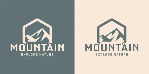 Dağ silueti klasik logo tasarımı