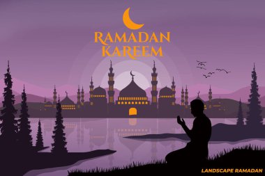 Ramazan kareem düzlük çam ağacı dağı