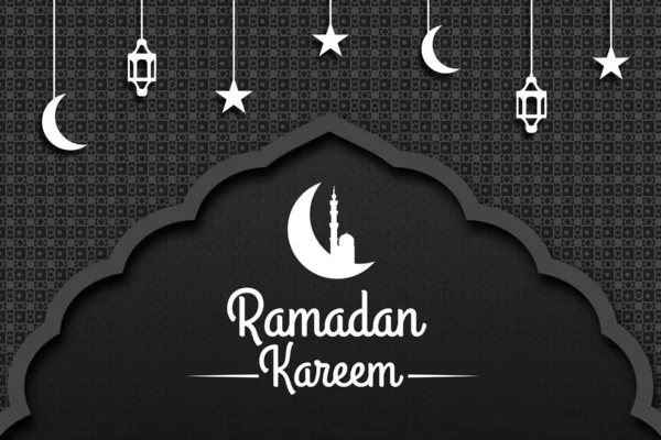 Φόντο Επίπεδη Τζαμί Ramadan Kareem — Διανυσματικό Αρχείο