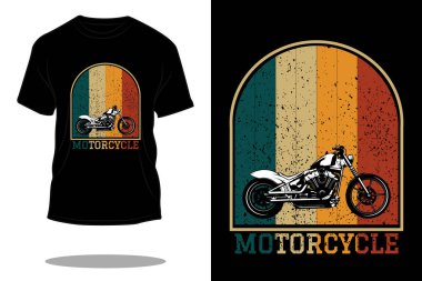 Motosiklet retro t-shirt tasarımı