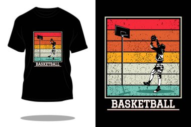 Basketbol retro tişört tasarımı