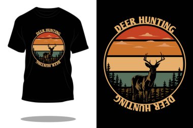 geyik avı tişört tasarımı