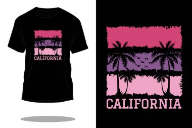 California T-shirt tasarımı