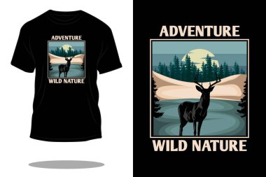 Macera vahşi doğa tişört tasarımı