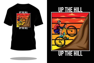 Tepenin gerisinde tişört tasarımı
