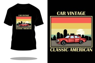 Klasik Amerikan tişört tasarımı.
