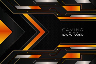 Futuristik Oyun Arkaplan Turuncu Biçimi