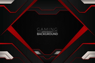 Gelecekçi Oyun Arkaplanı Kırmızı Biçim