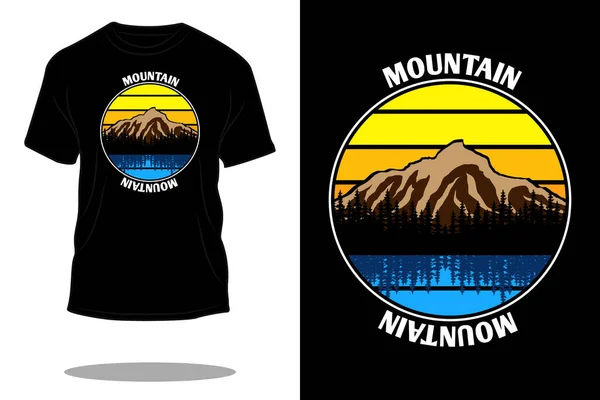 Montanha Retro Shirt Design —  Vetores de Stock