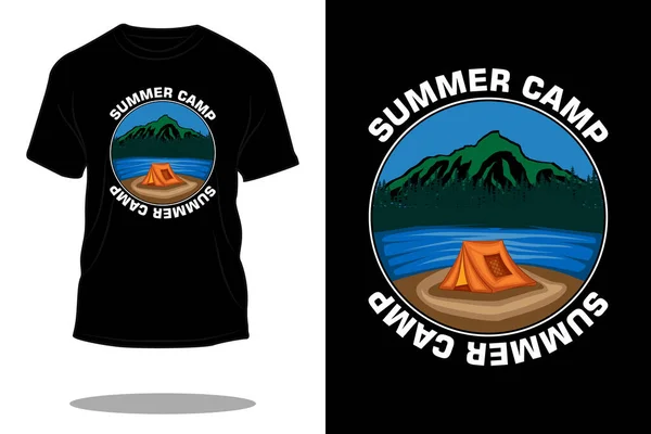 stock vector Summer camp retro t shirt design