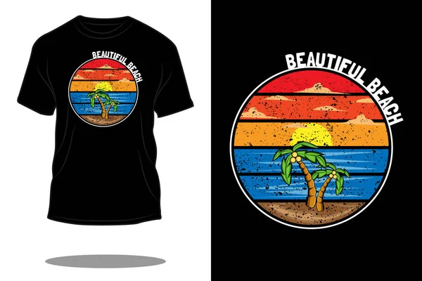 Güzel plaj retro t-shirt tasarımı