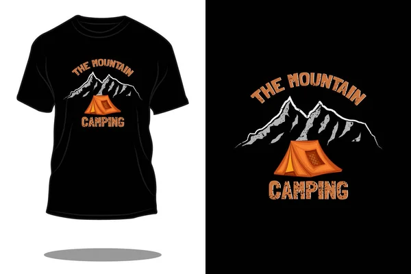 The mountain camping retro t shirt design