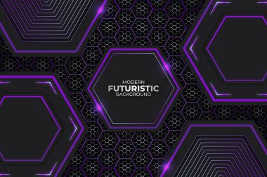 Gelecekçi Arkaplan Koyu ve Mor