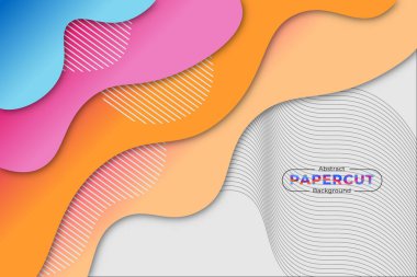 Soyut Kağıt Kesimi Renkli Arkaplan