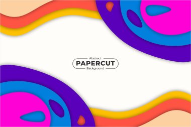 Soyut Kağıt Kesimi Renkli Arkaplan