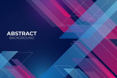 Soyut Geometrik Mavi ve Pembe Arkaplan