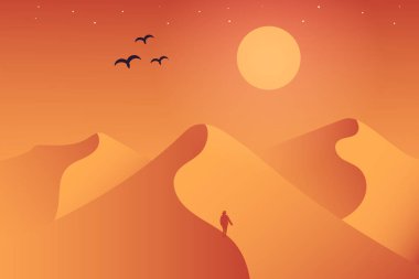 Gün boyunca atmosferin çok sıcak olduğu düz arazi çölü.