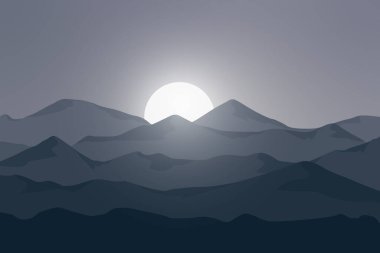 Düz bir manzara Himalayalar güzel bir günde