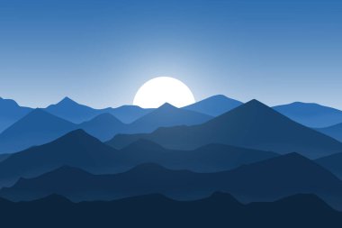 düz manzara serin dağ doğası güneşli sabahlarda